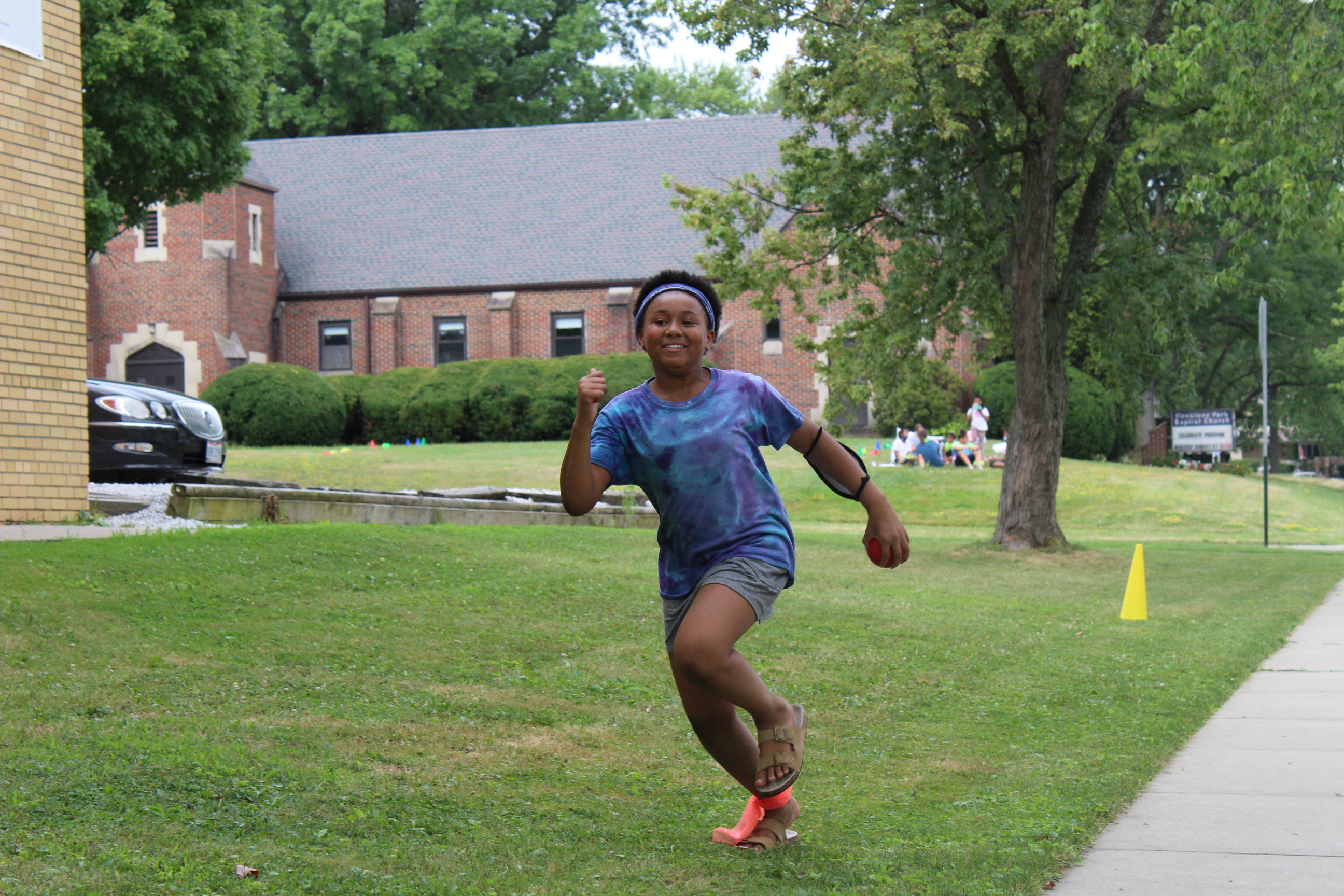 Girl running at Firestone Park Catch