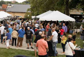 Picture showing attendance at Grape Falls