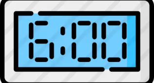 Clock at 6 am