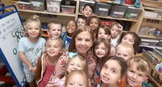 Ms Lori with preschool