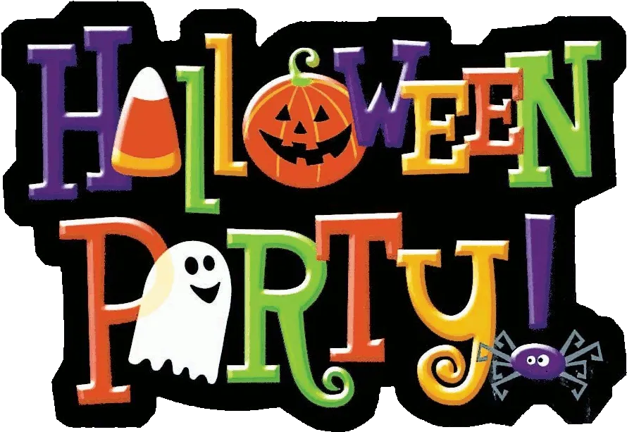 Colorful words that say Halloween Party