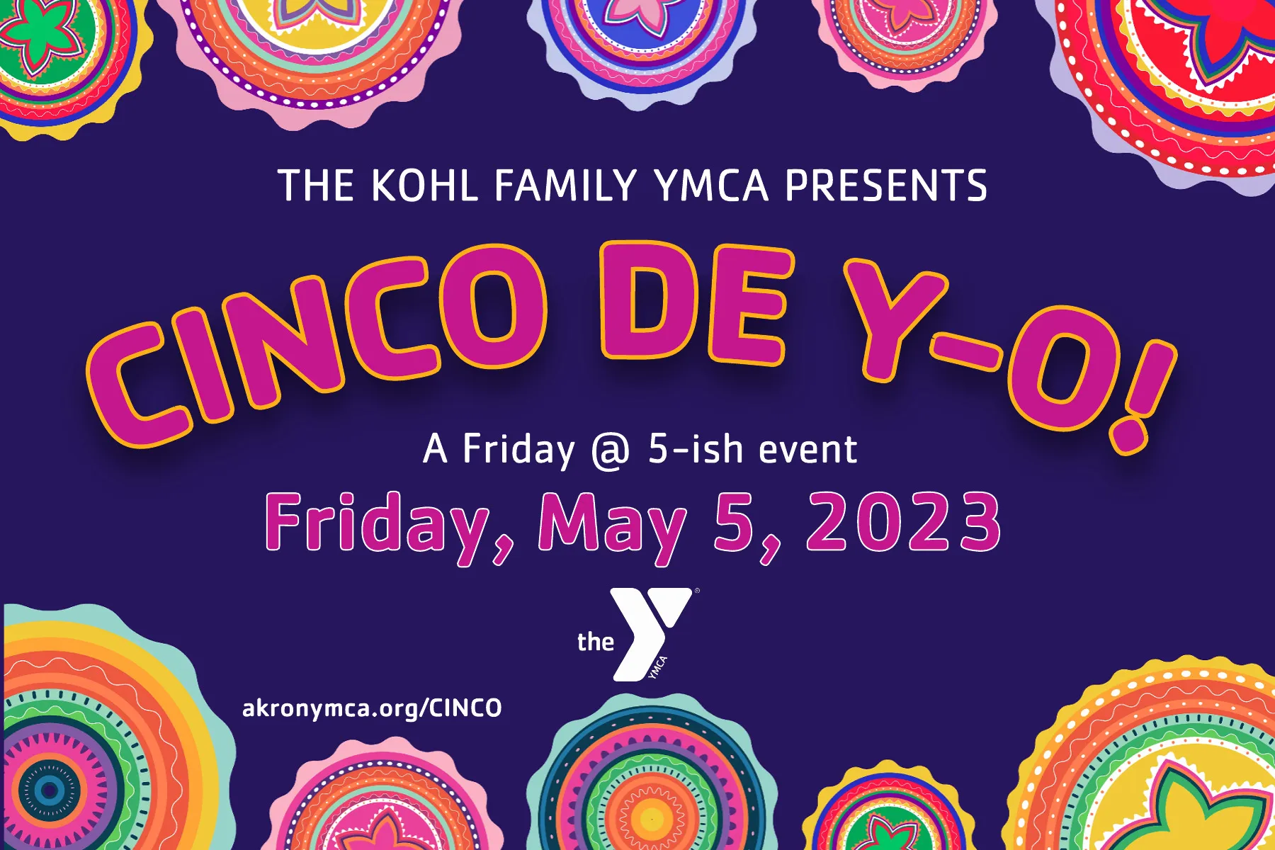 CINCO DE Y-O invitation