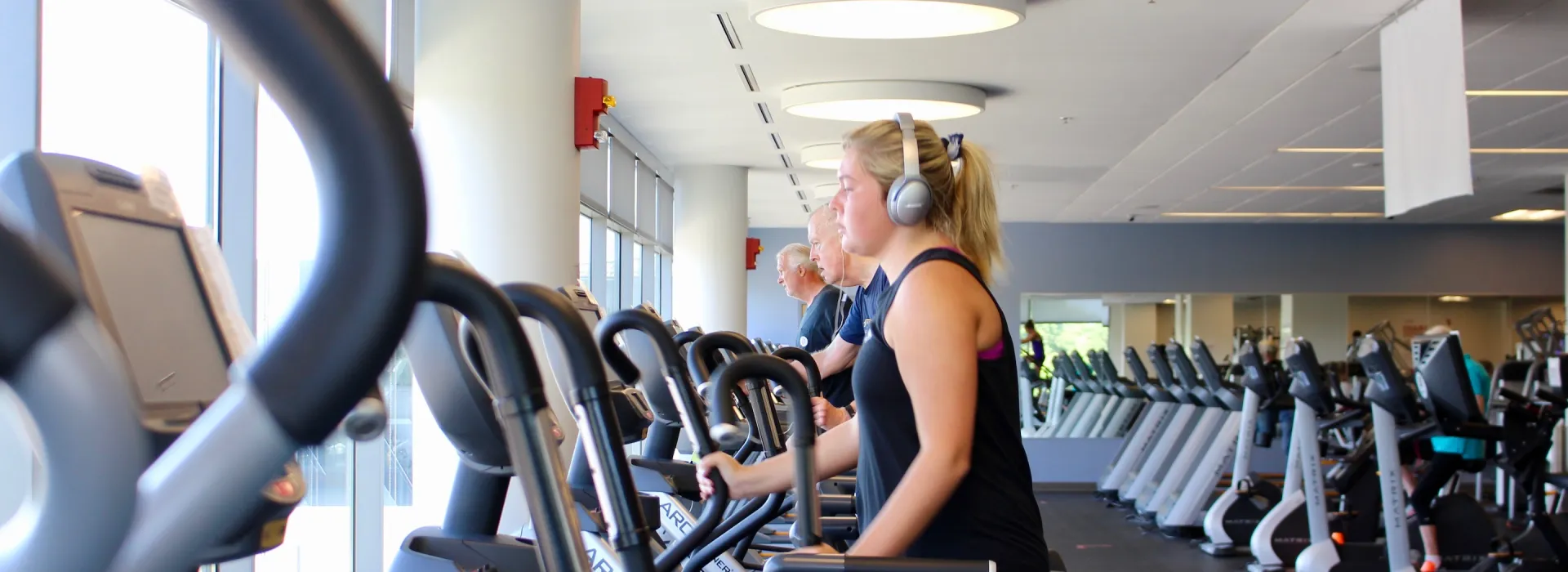 People on treadmills