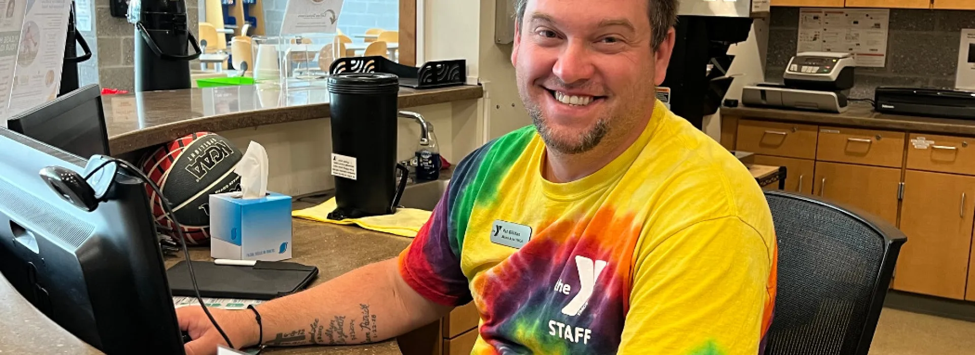 Man at the front desk